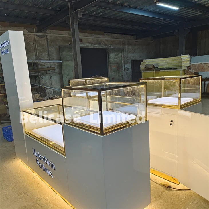 Custom Perfume Booth Shopping Mall Kiosk With LED