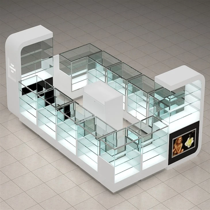 Modern Perfume Display Cabinet Perfume Display Kiosk Booth for Mall