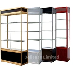 vertical glass display case