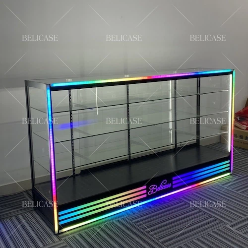 70 Inch Lockable Latest Glass Showcase Cabinets