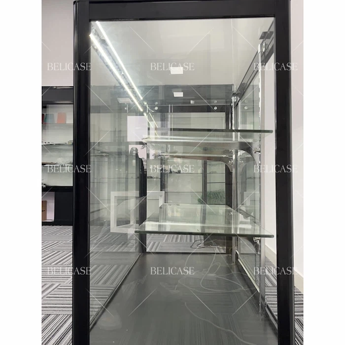 black glass showcase for gigarette side view 5 black glass showcase for gigarette side view 5