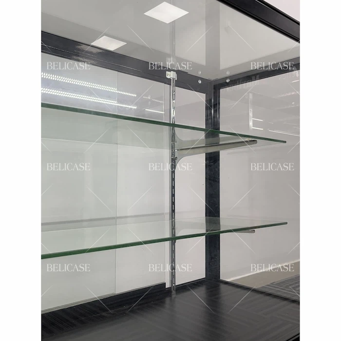 black glass showcase for gigarette side view 4 black glass showcase for gigarette side view 4